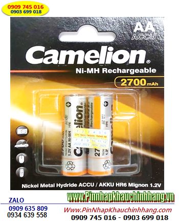 Camelion NH-AA2700BP2; Pin sạc AA 2700mAh 1.2v Camelion NH-AA2700BP2 Mignon chính hãng (Loại vỉ 2viên)